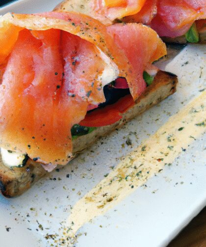 Open Faced Salmon Sandwiches
