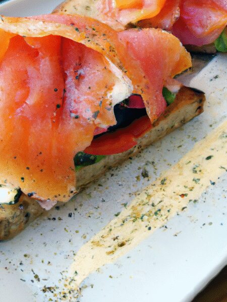 Open Faced Salmon Sandwiches
