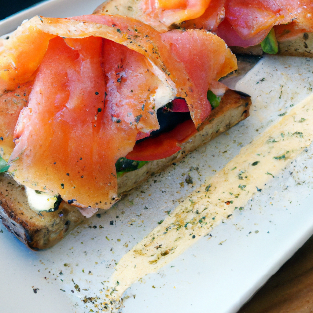 Open Faced Salmon Sandwiches