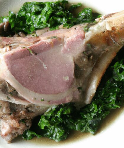 Roast Lamb with Mint Sauce