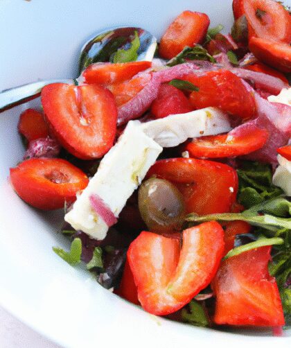 Strawberry Halloumi Salad